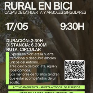 ruta en bici por las casas de la huerta y arboles singulares