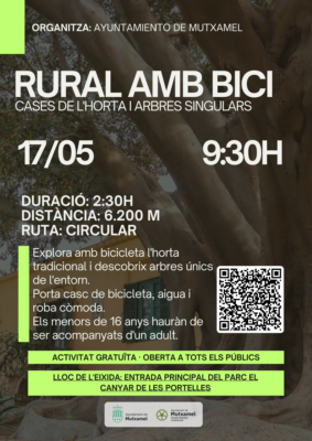 ruta en bici por las casas de la huerta y arboles singulares