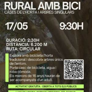 ruta en bici por las casas de la huerta y arboles singulares